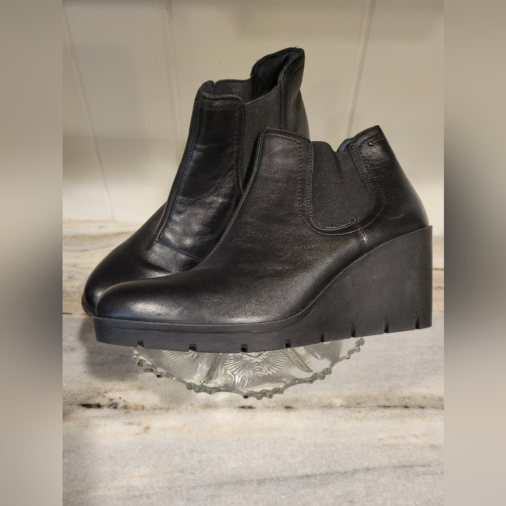 Womens IGI Leather Wedgie Boots